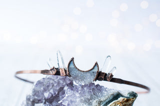 Crystal Moon Tiara | Quartz Crystal Crown