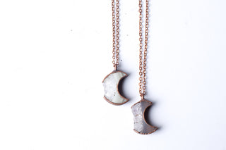 Moon Necklace | Druzy crystal necklace