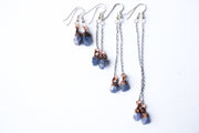 Raw tanzanite earrings | Tanzanite dangle earrings