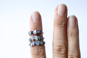 Multi Stone Ring | Raw opal ring