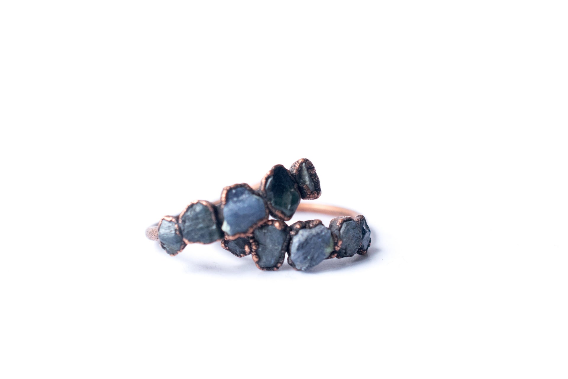 Multi Stone Ring | Raw sapphire ring