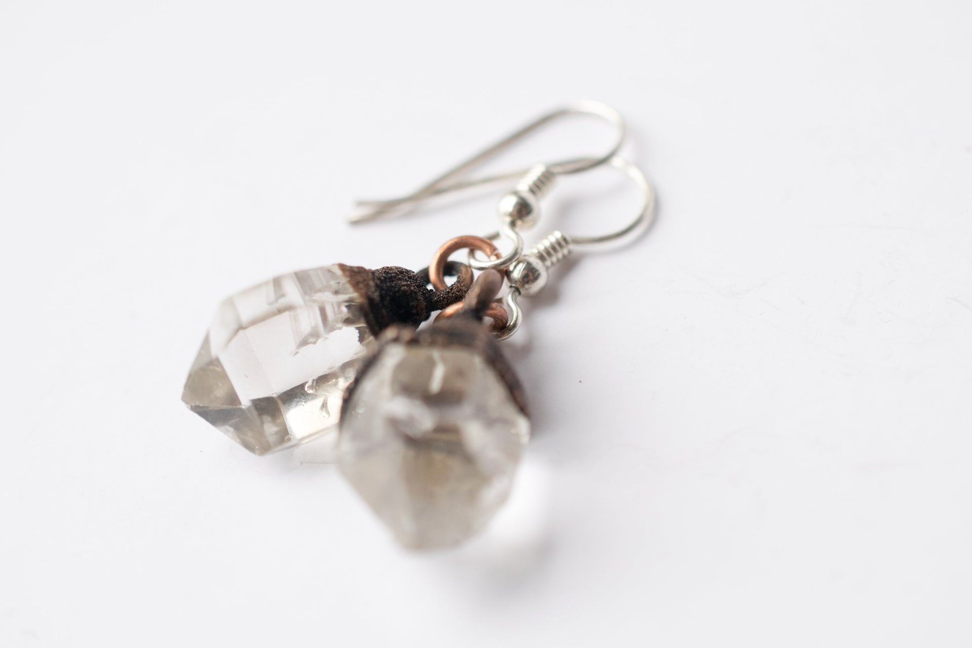 Raw crystal earrings | Quartz crystal earrings