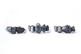 Multi Stone Ring | Raw Labradorite ring