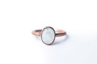 SALE Rainbow moonstone ring | Simple stone stacking ring