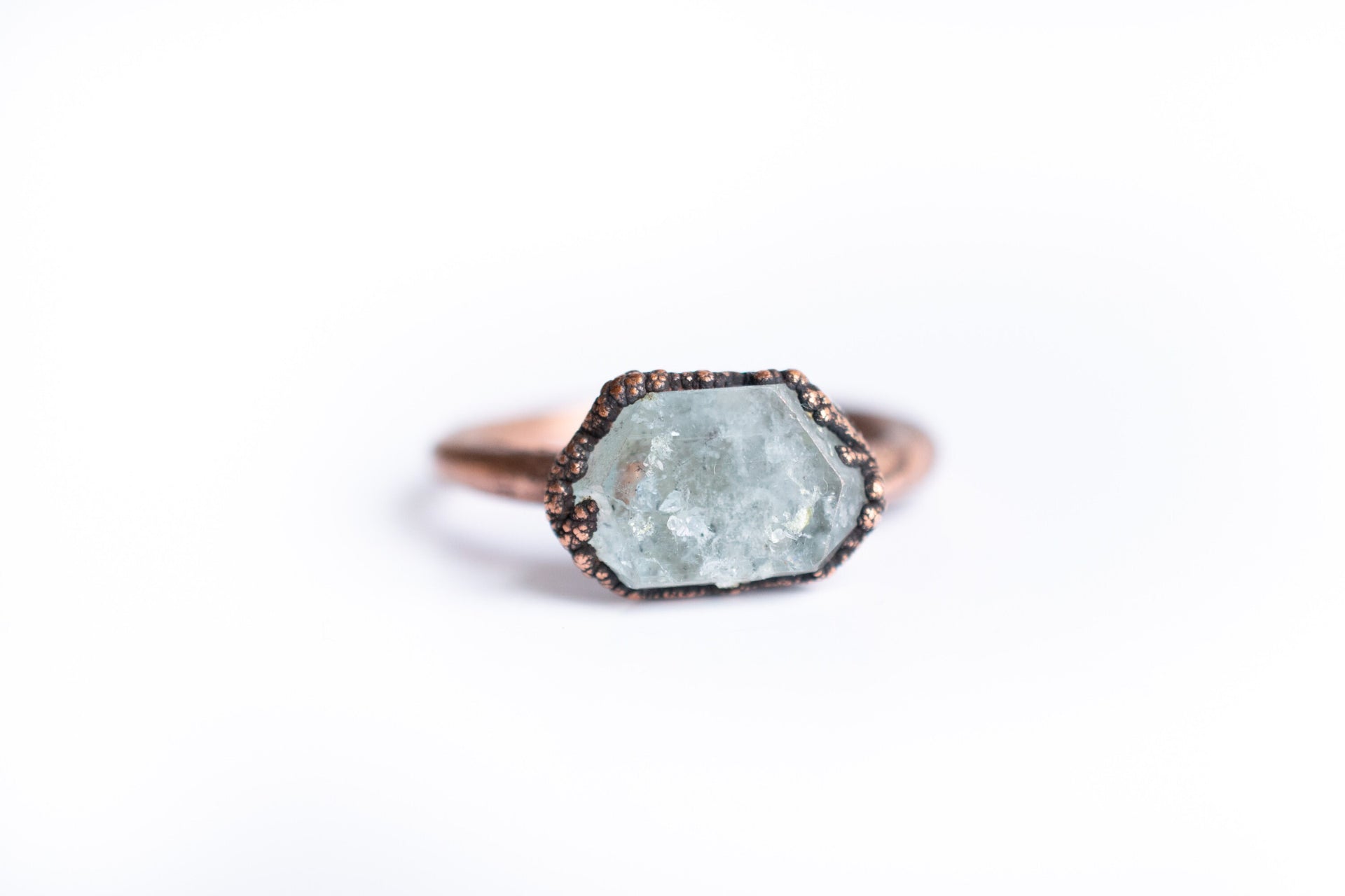 Blue topaz ring | Topaz crystal ring