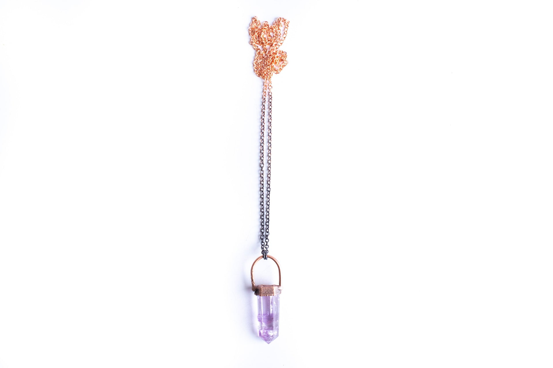 Amethyst necklace | Polished amethyst necklace