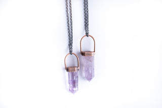 SALE Amethyst necklace | Polished amethyst necklace