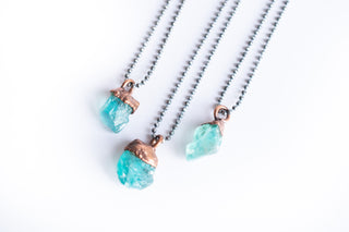 SALE Rough apatite necklace | Blue apatite necklace