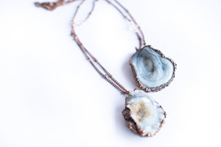 Chalcedony necklace | Chalcedony crystal necklace