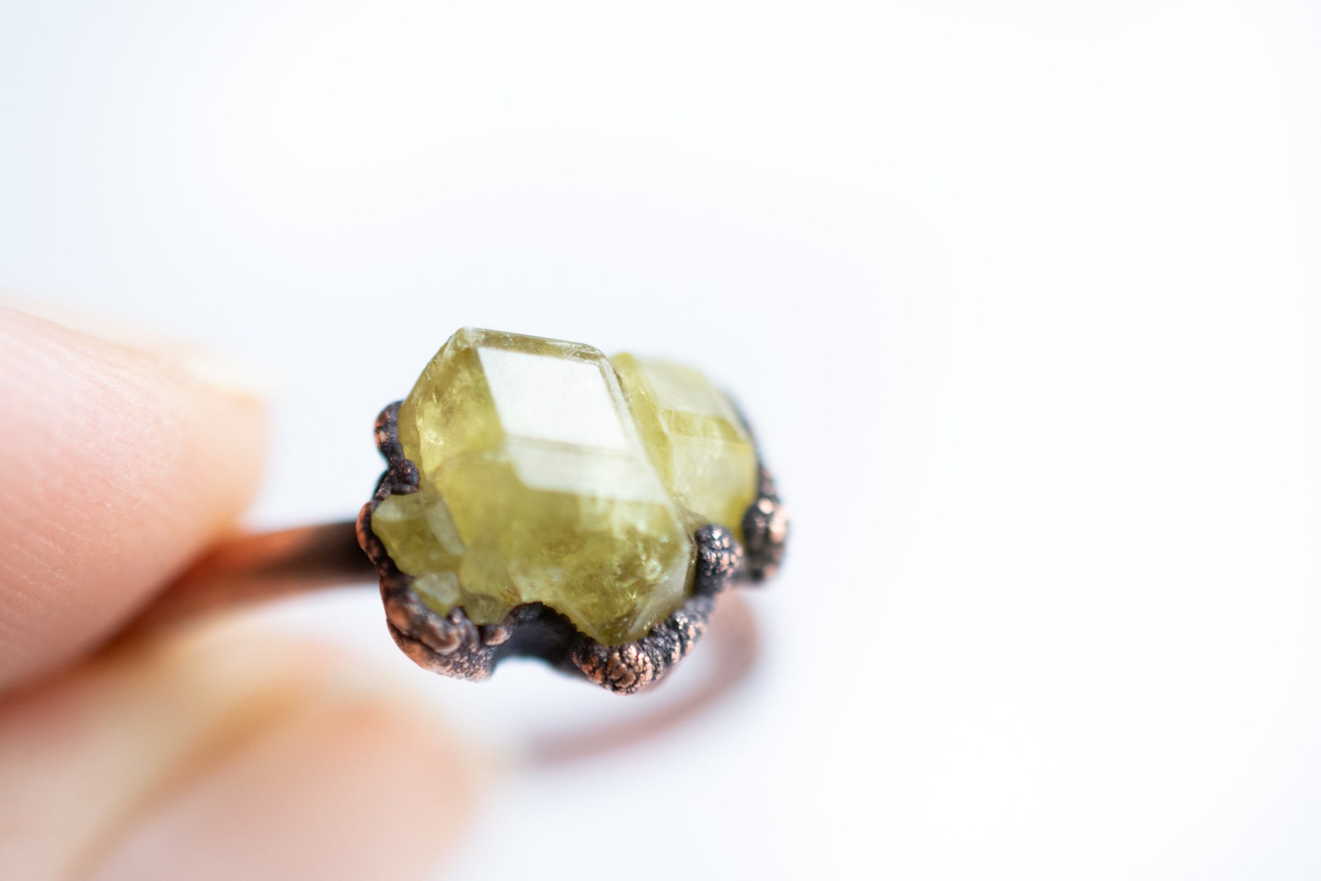 Mexican yellow garnet ring | Garnet ring