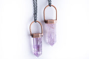 Amethyst necklace | Polished amethyst necklace