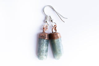 SALE Raw sapphire earrings | Blue sapphire earrings