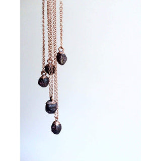 Rough garnet necklace | Garnet crystal necklace