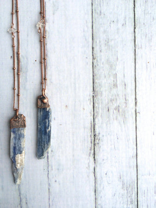 Kyanite necklace | Raw kyanite jewelry