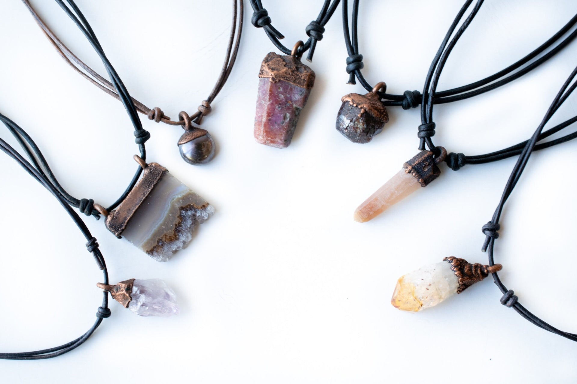 Adjustable crystal necklace | Raw crystal jewelry