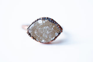 SALE Druzy Marquis Ring | Crystal Marquis Ring