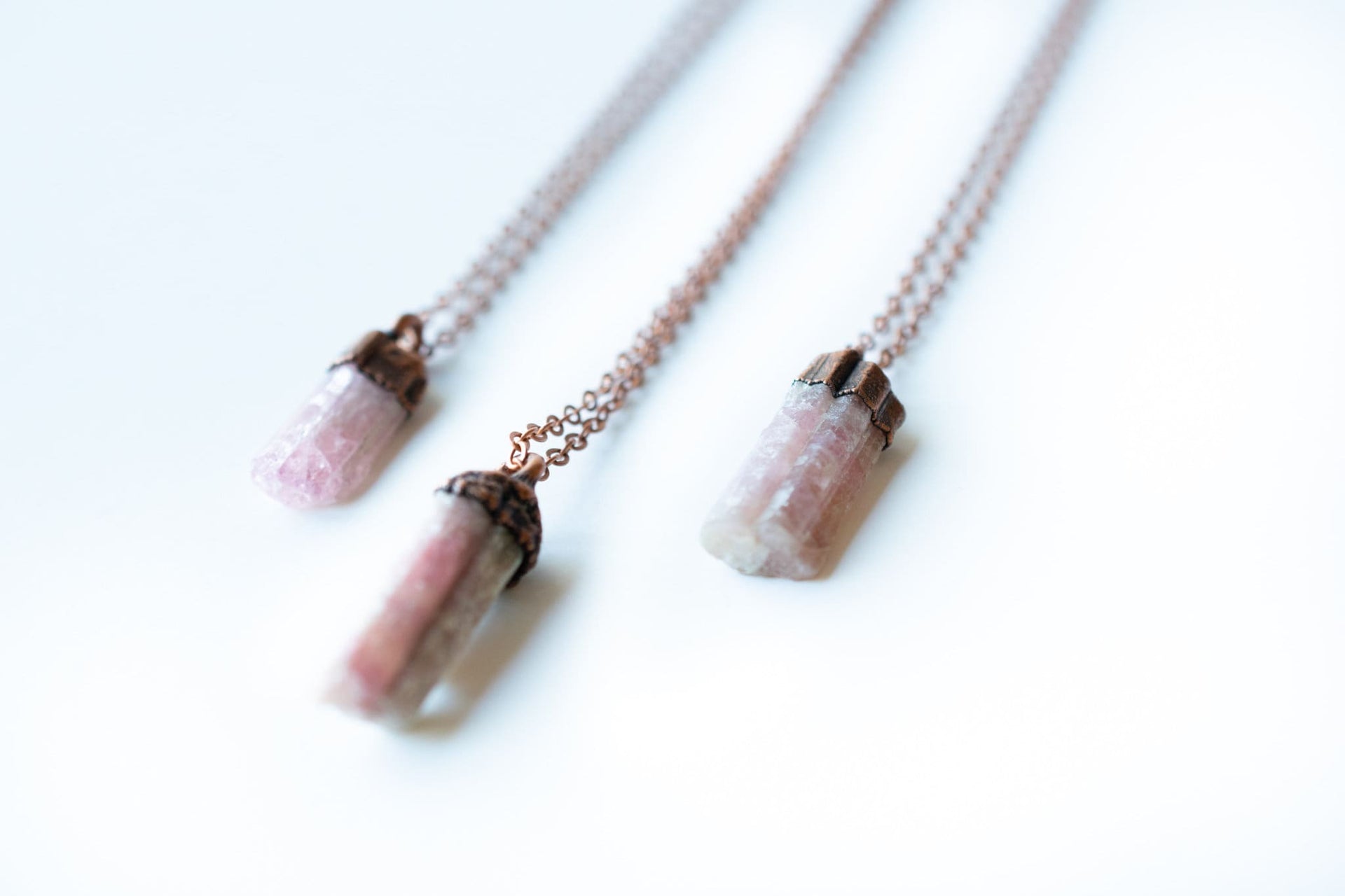 Raw tourmaline necklace | Pink tourmaline necklace