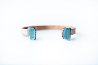 Aquamarine Cuff Bracelet | Raw Mineral Cuff
