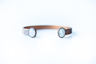 Moonstone Cuff Bracelet | Raw Mineral Cuff