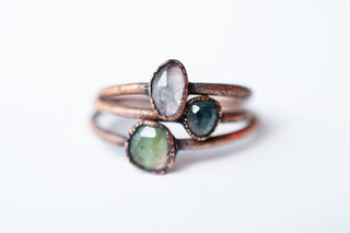 Watermelon tourmaline ring | Faceted tourmaline ring