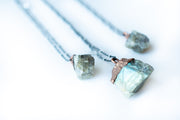 Raw Labradorite Necklace | Blue Labradorite necklace