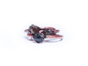 Spessartine Garnet ring | Orange Garnet ring | Electroformed Garnet ring | Raw stone ring | January Birthstone | Raw garnet crystal ring