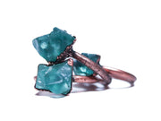 Raw Fluorite ring | Green Fluorite ring | Fluorite crystal ring | Electroformed Fluorite ring | Fluorite healing crystal jewelry
