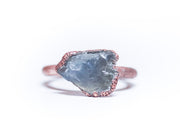Raw Labradorite ring | Gemstone stacking ring | Handmade Labradorite ring | Raw mineral Jewelry | Rough Labradorite stacking ring