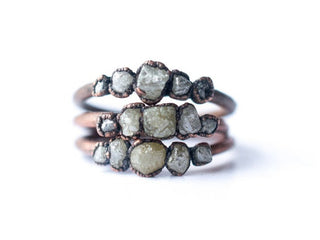 Multi Stone Ring | Raw diamond ring