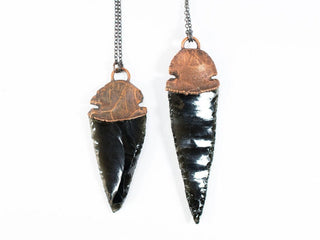 Dragon glass necklace | Obsidian arrowhead necklace