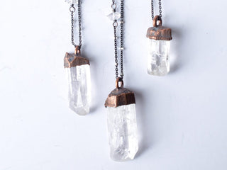Danburite sterling silver necklace | Large crystal necklace
