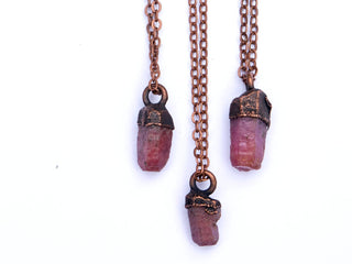 Ruby crystal necklace | Raw ruby necklace