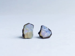Rough opal earrings | Opal post earrings