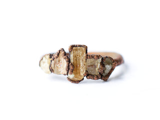 Multi Stone Ring | Raw topaz ring