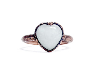 Pink Shell heart ring | Georgia pink river clamshell ring
