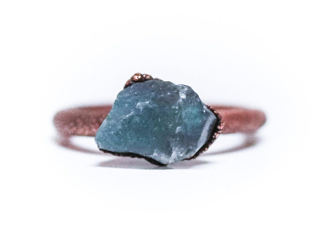 SALE Raw Labradorite ring | Gemstone stacking ring – HAWKHOUSE