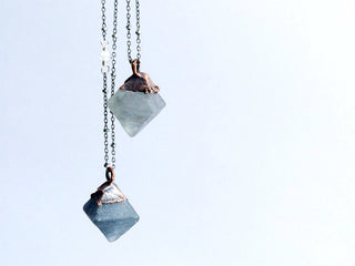 Fluorite Crystal necklace | Raw fluorite jewelry