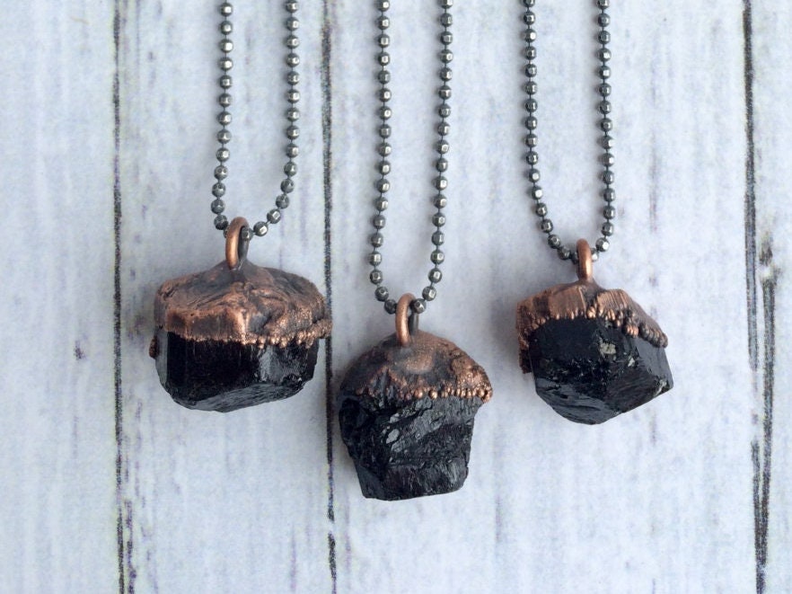 SALE tourmaline necklace Black tourmaline sterling silver