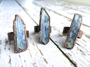 Raw Kyanite ring | Blue Kyanite crystal ring