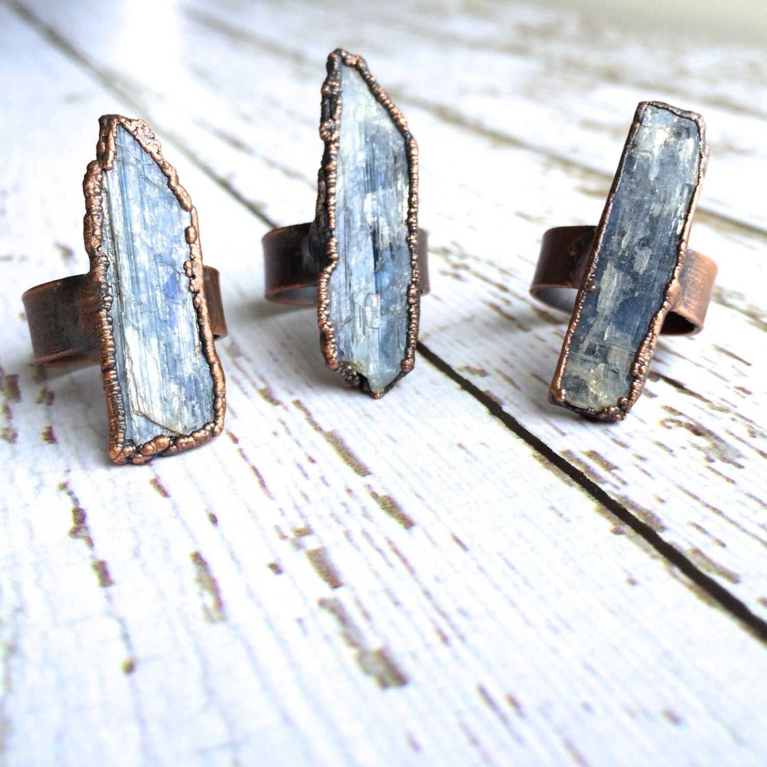 Raw Kyanite ring | Blue Kyanite crystal ring