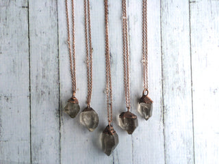 Raw crystal necklace | large quartz crystal necklace