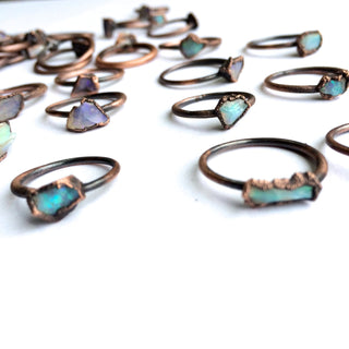 Raw opal ring | Rough opal ring