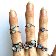 Raw opal ring | Rough opal ring