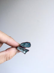 Chunky aquamarine ring | Rough aquamarine gemstone ring