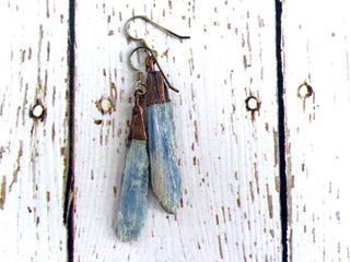 SALE Kyanite crystal | Blue kyanite earrings