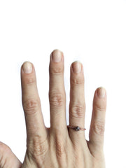 Raw diamond ring | Tiny rough diamond engagement ring