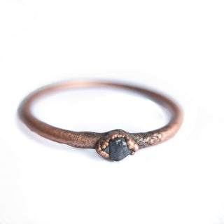 Rough diamond ring | Tiny raw diamond engagement ring