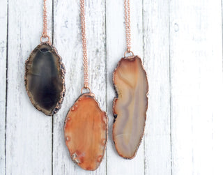 Agate slice necklace | Large agate necklace