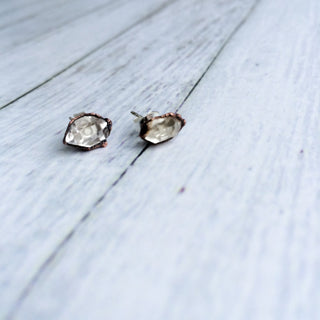 Raw crystal stud earrings