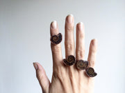 Ammonite fossil ring | Electroformed ring